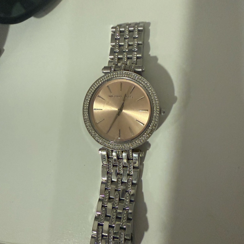 Michael Kors Two-Tone Silver and Rose Gold Watch - Picture 6 of 7